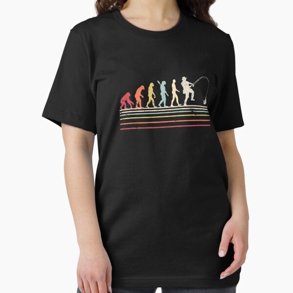 Retro Fishing product, Evolution Of Man, Fisherman - Adult & Kids T-Shirts, Sweatshirts & Hoodies apparel design preview 1