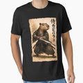Retro Vintage Japanese ink art, samurai Capybara - Adult & Kids T-Shirts, Sweatshirts & Hoodies apparel design preview 1