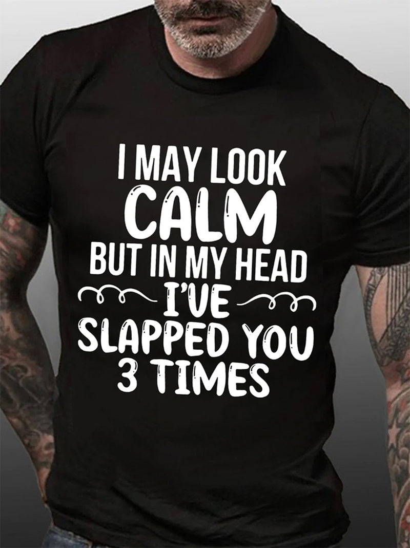 I May Look Calm Print Men Slogan - Adult & Kids T-Shirts, Sweatshirts & Hoodies apparel design preview 4