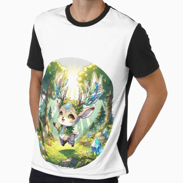 Legendary animals Crystal Forest Deer Graphic - Adult & Kids T-Shirts, Sweatshirts & Hoodies apparel design preview 1