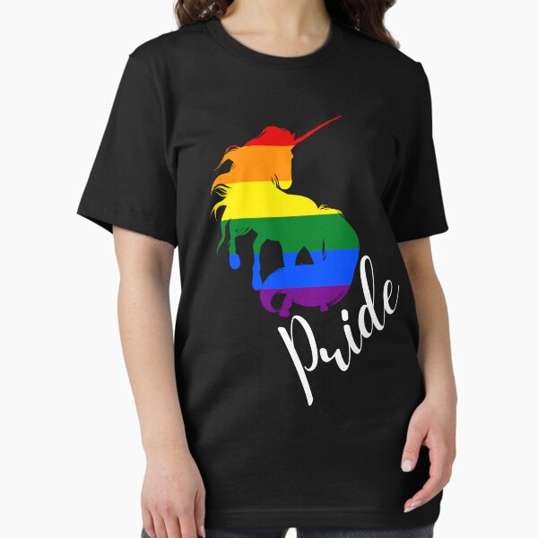 LGBTQ Pride, Unicorn in Rainbow Flag Colors - Adult & Kids T-Shirts, Sweatshirts & Hoodies apparel design preview 1