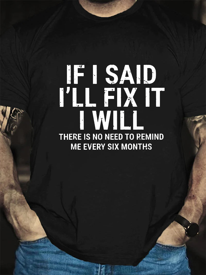 If I Say Will Fix It Print Men Slogan - Adult & Kids T-Shirts, Sweatshirts & Hoodies apparel design preview 5