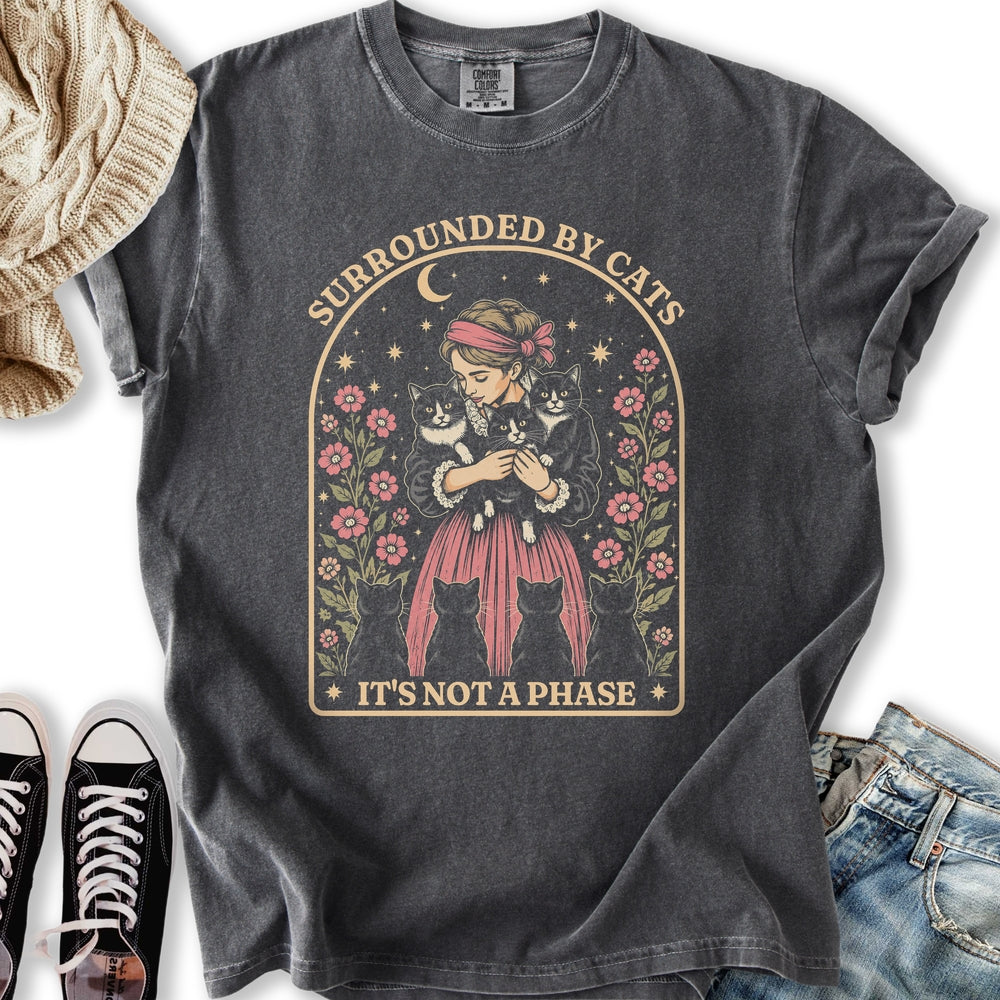 Surrounded By Cats - Adult & Kids T-Shirts, Sweatshirts & Hoodies apparel design preview 2