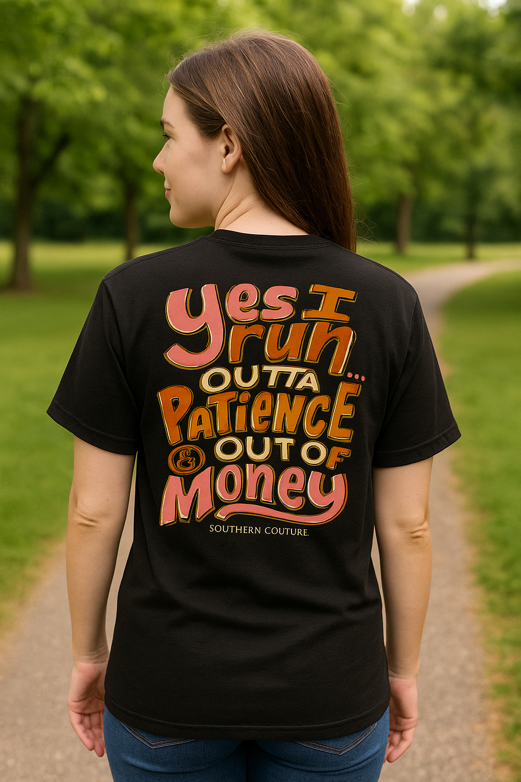 Southern Couture Classic Yes I Run - Adult & Kids T-Shirts, Sweatshirts & Hoodies apparel design preview 1