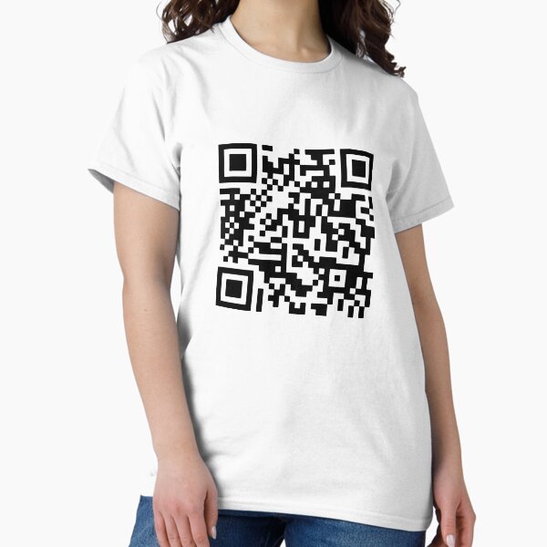 Never Gonna Give You Up QR Code - Adult & Kids T-Shirts, Sweatshirts & Hoodies apparel design preview 1