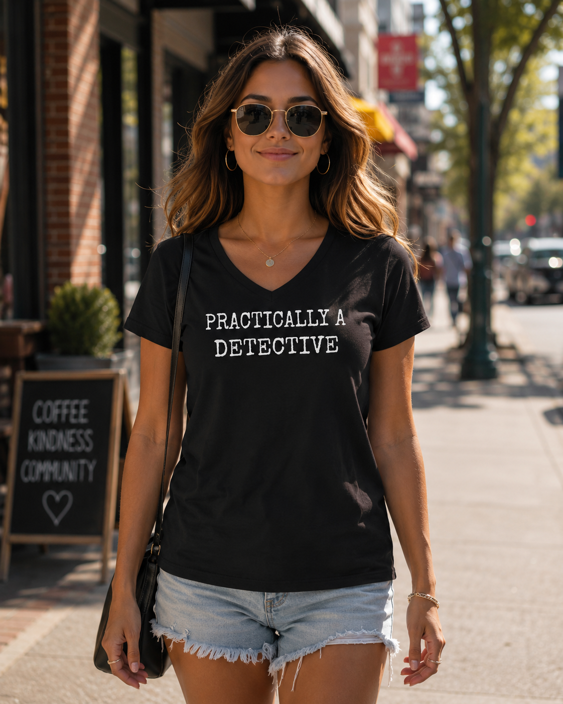 SALE Sassy Frass Practically a Detective Canvas - Adult & Kids T-Shirts, Sweatshirts & Hoodies apparel design preview 1