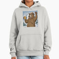 Party Bear In The Snow With a Beer His Paw - Adult & Kids T-Shirts, Sweatshirts & Hoodies apparel design preview 1