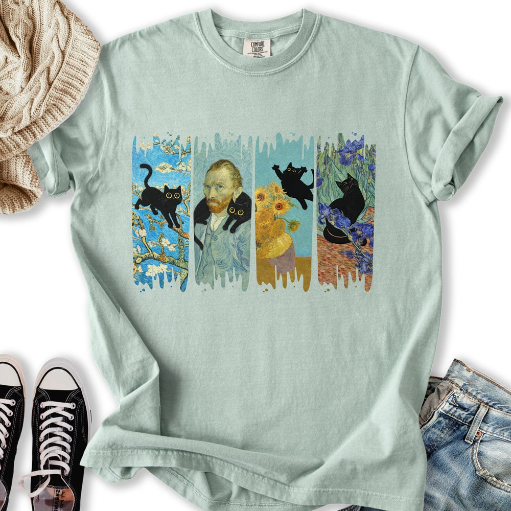Van Goghs Cat - Adult & Kids T-Shirts, Sweatshirts & Hoodies apparel design preview 1