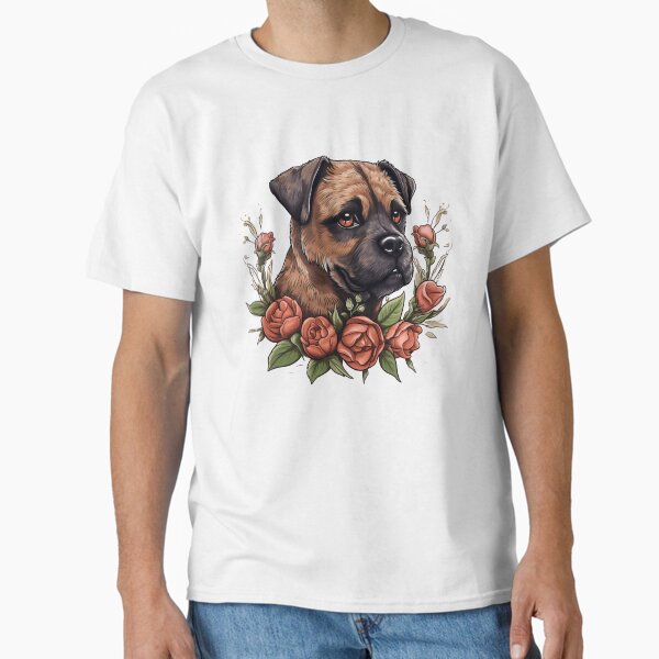 Neo-traditional Border Terrier - Adult & Kids T-Shirts, Sweatshirts & Hoodies apparel design preview 1