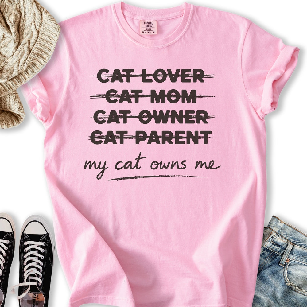 My Cat Owns Me Truth - Adult & Kids T-Shirts, Sweatshirts & Hoodies apparel design preview 1