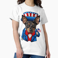 Funny 4th of July Miniature Pinscher Dog - Adult & Kids T-Shirts, Sweatshirts & Hoodies apparel design preview 1