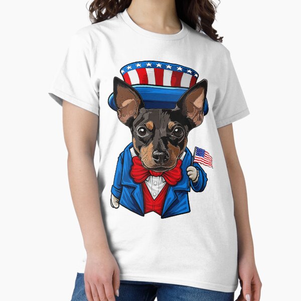 Funny 4th of July Miniature Pinscher Dog - Adult & Kids T-Shirts, Sweatshirts & Hoodies apparel design preview 1