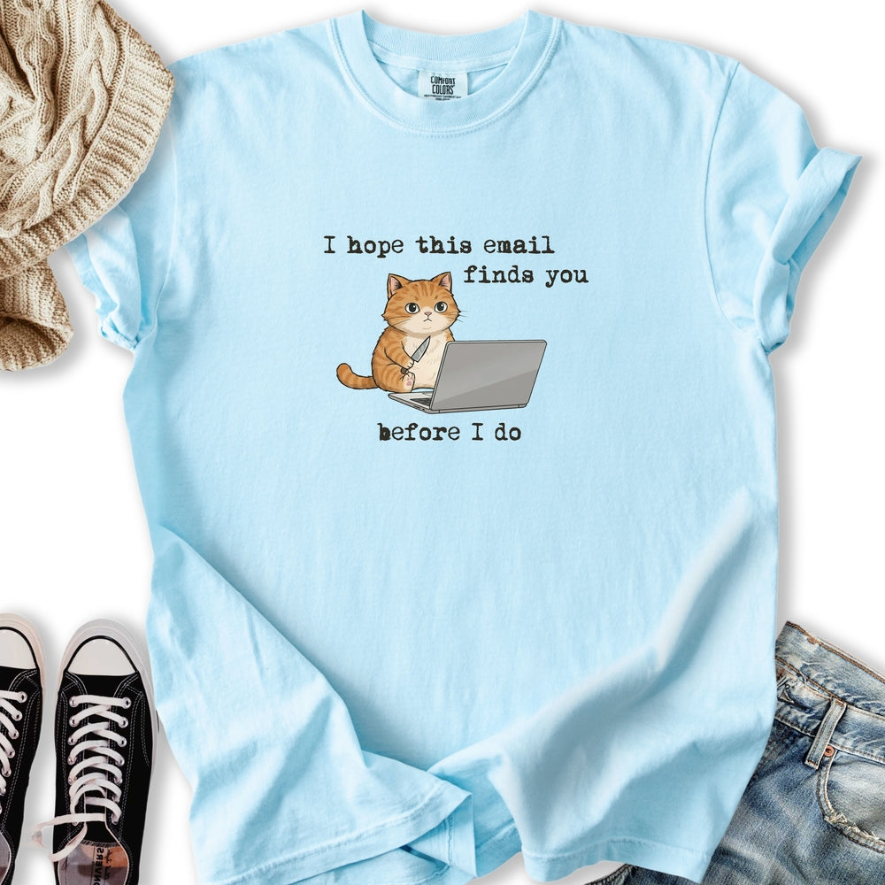 Unhinged Email Cat - Adult & Kids T-Shirts, Sweatshirts & Hoodies apparel design preview 2