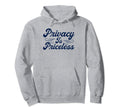 Antisocial Privacy Is Priceless Hoodie - Minimalist Print for Adults - T-Shirt, Sweatshirt, Hoodie