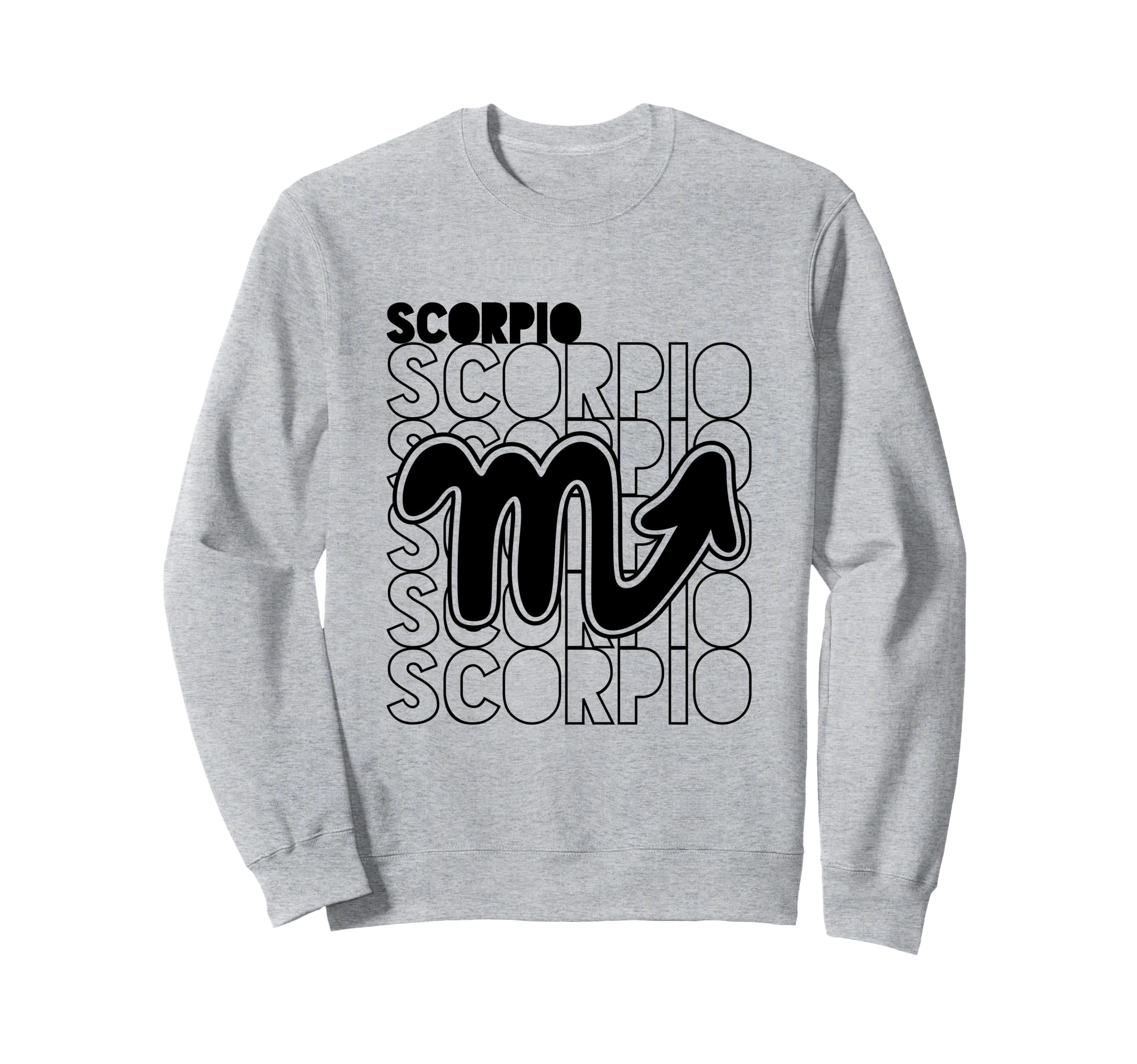 Scorpio Zodiac Typography Astrology Sweatshirt - Trendy Graphic Men Women - T-Shirt, Sweatshirt, Hoodie