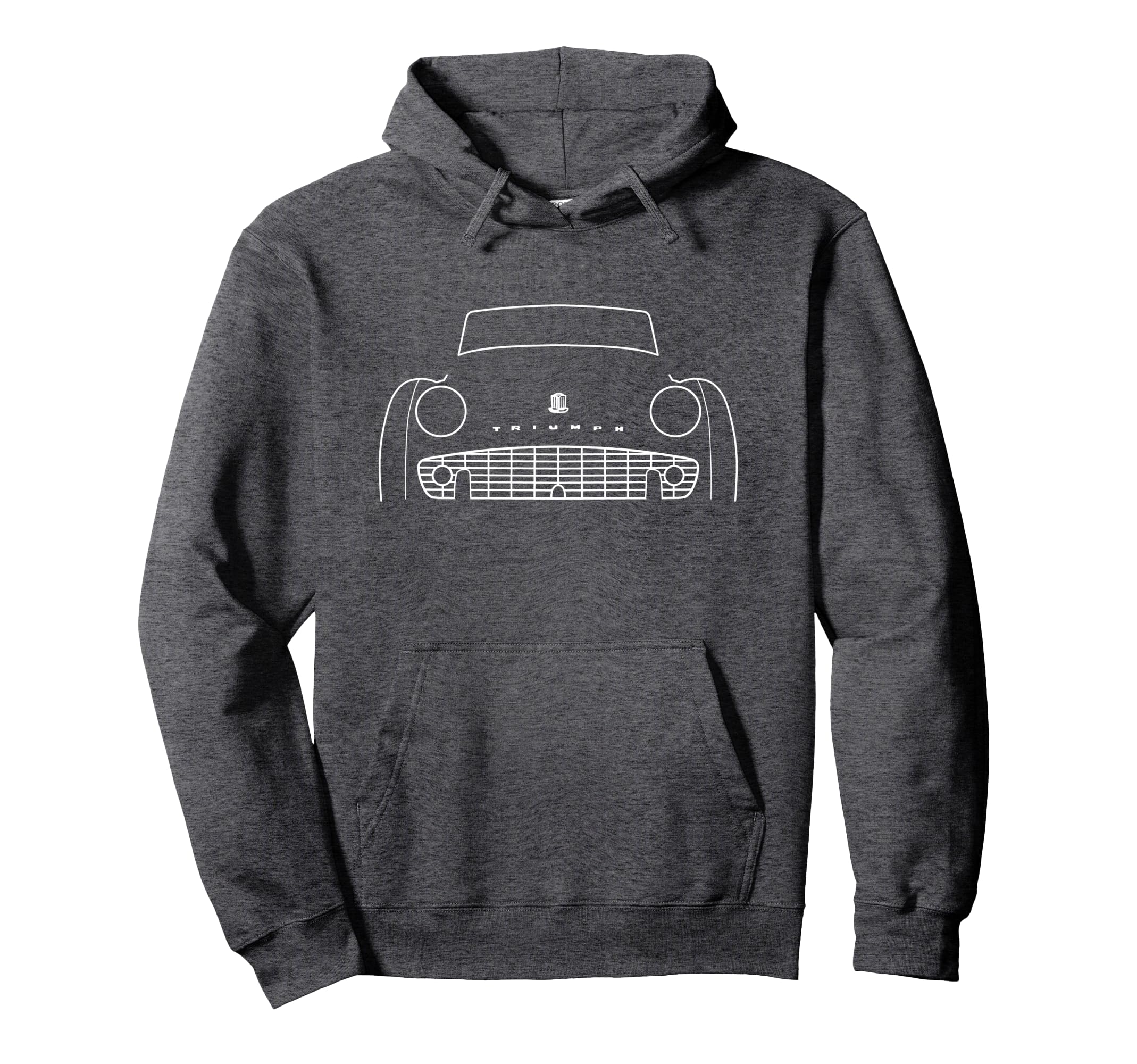 Triumph Tr3 British Car White Hoodie - Fun Novelty Design for Adults - T-Shirt, Sweatshirt, Hoodie