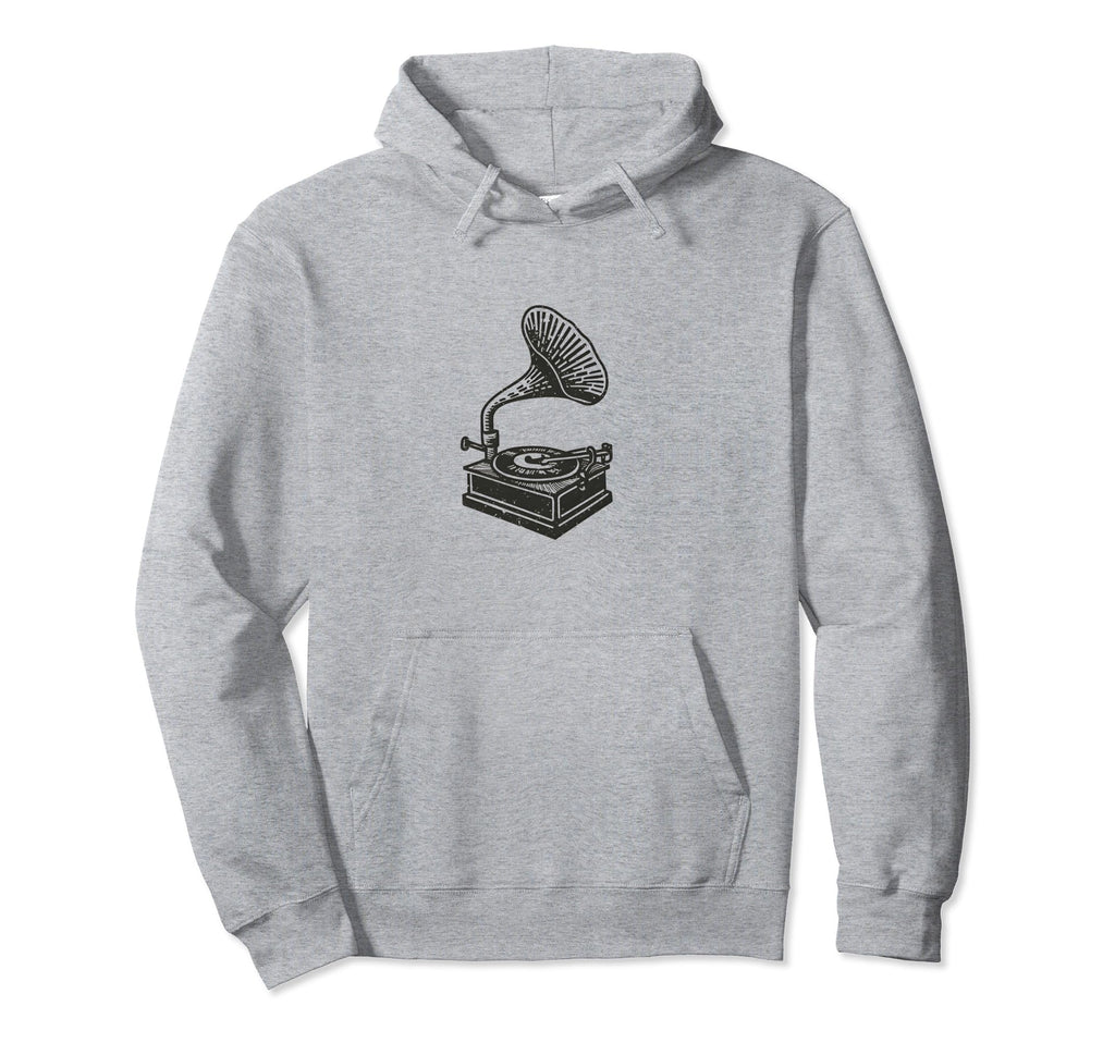 Gramophone Record Player Music Lover Hoodie - Custom Art Print Unisex - T-Shirt, Sweatshirt, Hoodie