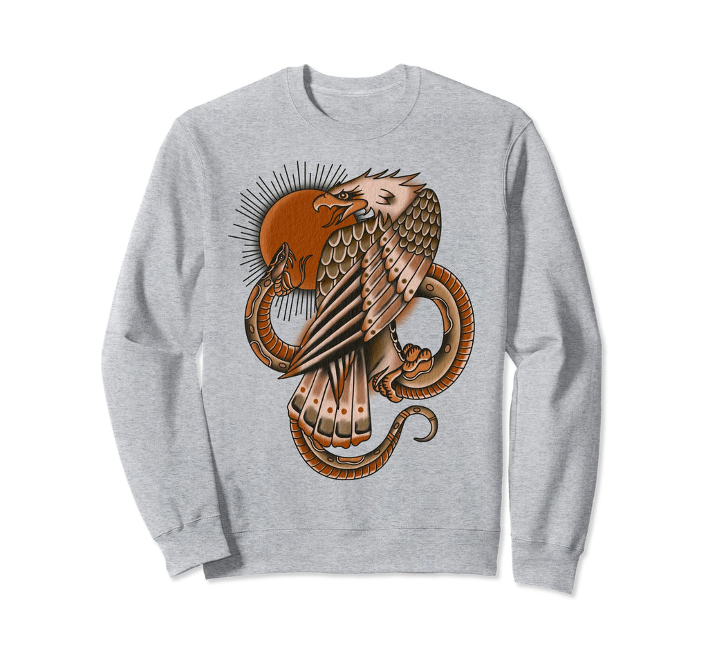 Traditional Tattoo Inked Old Sweatshirt - Fun Novelty Design for Adults - T-Shirt, Sweatshirt, Hoodie