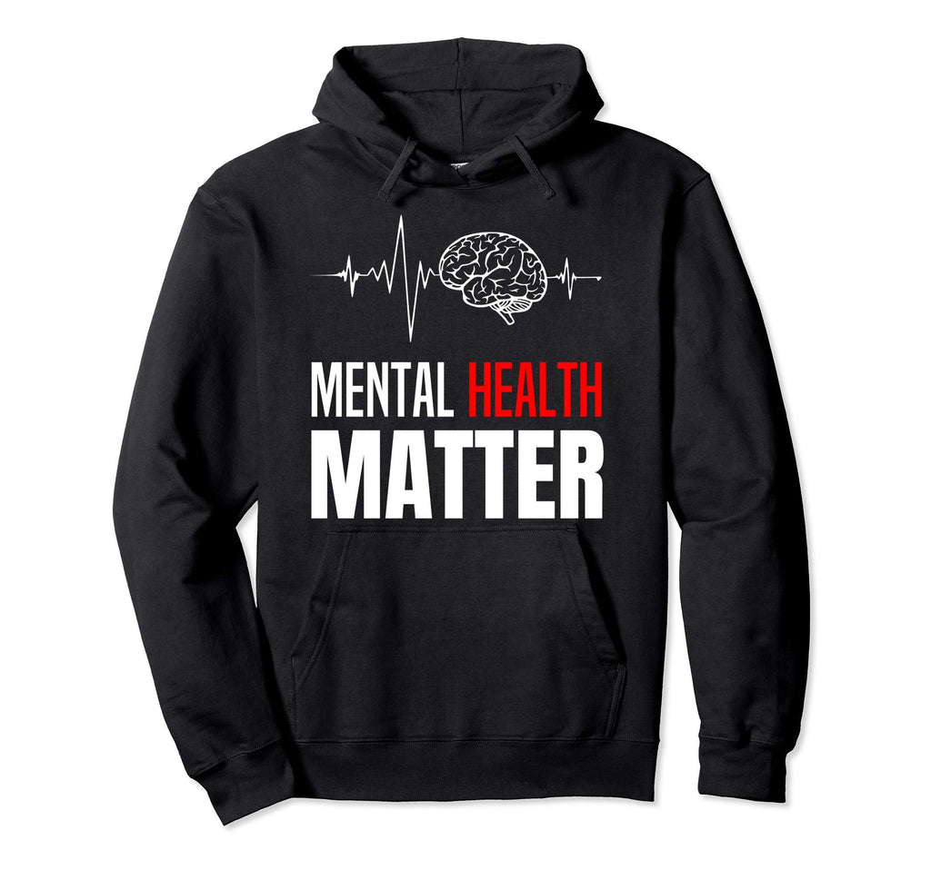Mental Health Matter Human Brain Hoodie - Minimalist Print for Adults - T-Shirt, Sweatshirt, Hoodie