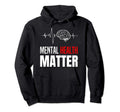 Mental Health Matter Human Brain Hoodie - Minimalist Print for Adults - T-Shirt, Sweatshirt, Hoodie