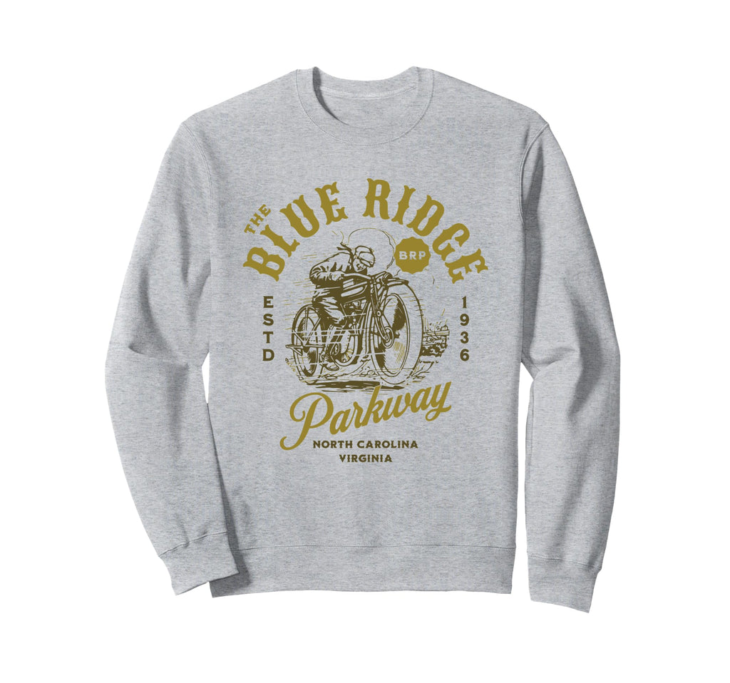 Blue Ridge Parkway Motorcycle Sweatshirt - Trendy Graphic Unisex - T-Shirt, Sweatshirt, Hoodie
