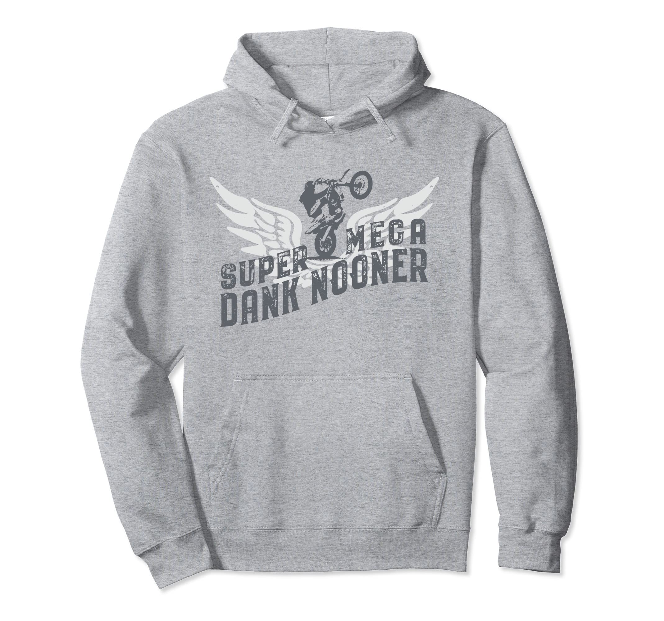 Motorcycle Stunts Mega Dank Nooners Wheelie Hoodie - Trendy Graphic Unisex - T-Shirt, Sweatshirt, Hoodie