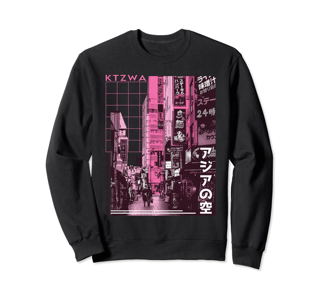 Japanese Aesthetic Streetwear Sweatshirt - Casual Everyday Wear Men Women - T-Shirt, Sweatshirt, Hoodie