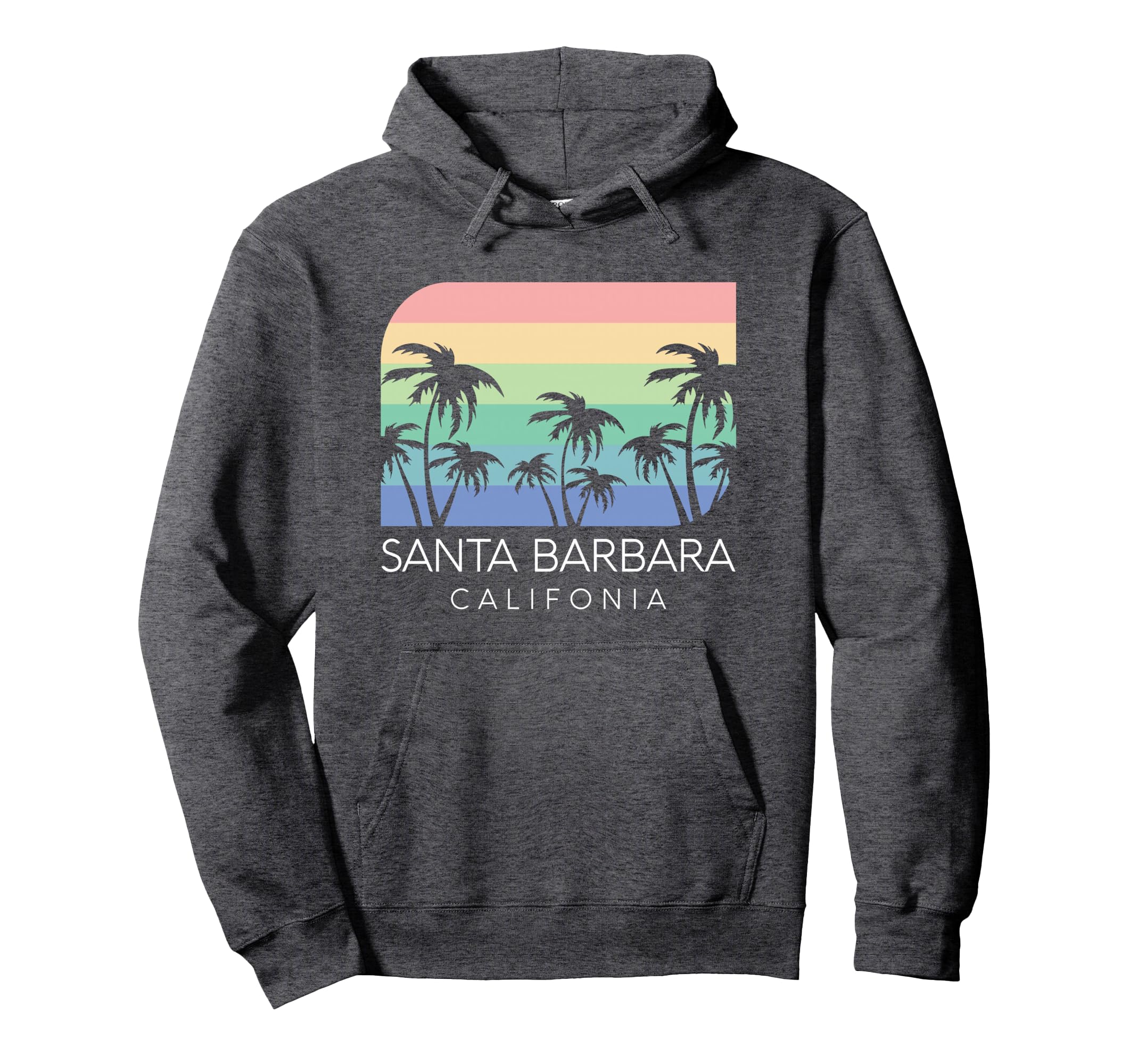 Santa Barbara Beach California Surf Hoodie - Trendy Graphic for Adults - T-Shirt, Sweatshirt, Hoodie