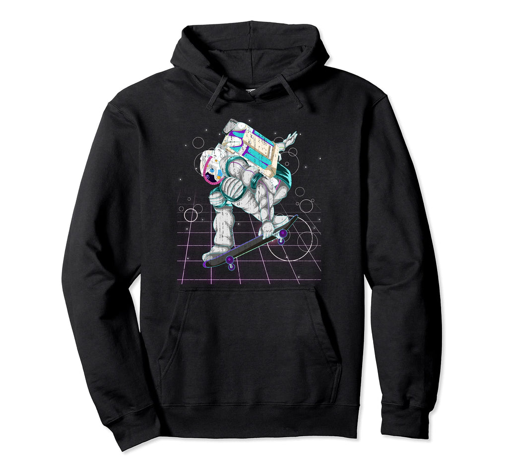 Vaporwave 80S Art Skateboarder Hoodie - Aesthetic Graphic Men Women - T-Shirt, Sweatshirt, Hoodie