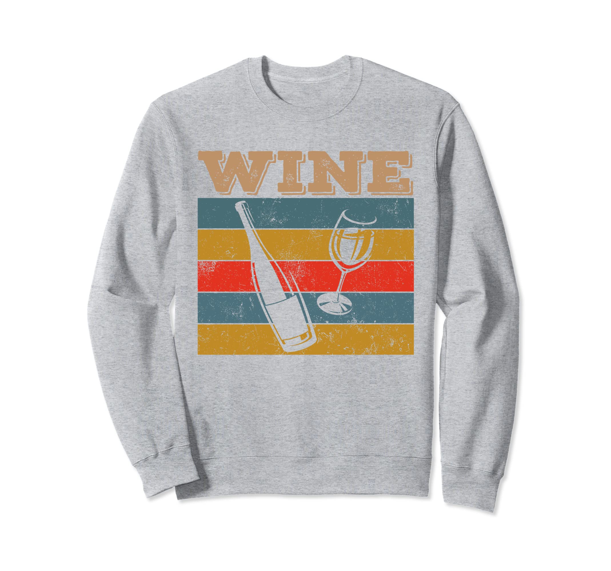 Distressed Wine Beer Alcohol Lover Sweatshirt - Minimalist Print Unisex - T-Shirt, Sweatshirt, Hoodie