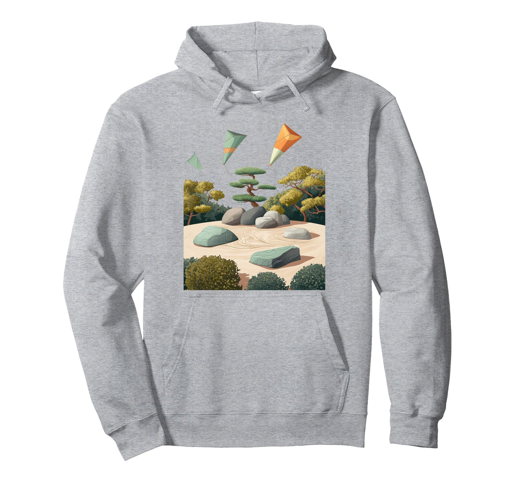 Peaceful Zen Garden Nature Meditation Hoodie - Trendy Graphic for Adults - T-Shirt, Sweatshirt, Hoodie