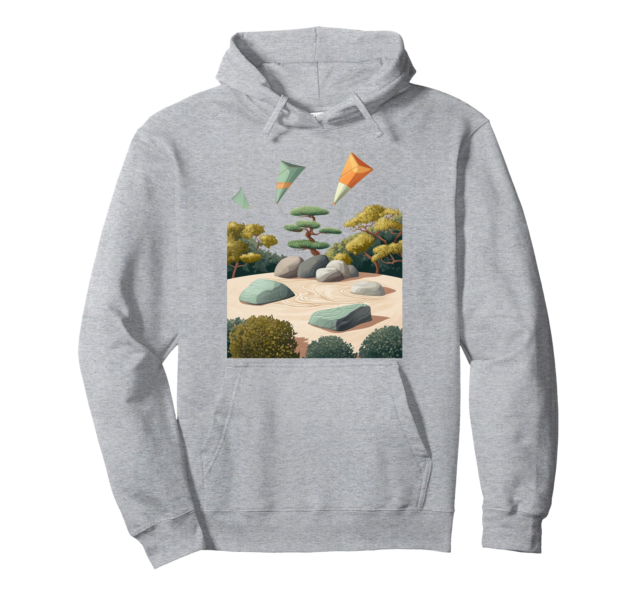 Peaceful Zen Garden Nature Meditation Hoodie - Trendy Graphic for Adults - T-Shirt, Sweatshirt, Hoodie
