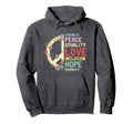 Diversity Equality Love Peace Human Hoodie - Custom Art Print for Adults - T-Shirt, Sweatshirt, Hoodie
