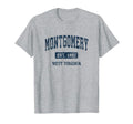 Montgomery West Virginia Wv Athletic T-Shirt - Minimalist Print Unisex - T-Shirt, Sweatshirt, Hoodie