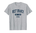 West Branch Iowa Ia Sports T-Shirt - Minimalist Print for Adults - T-Shirt, Sweatshirt, Hoodie