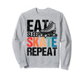 Eat Sleep Skate Repeat Roller Sweatshirt - Aesthetic Graphic for Adults - T-Shirt, Sweatshirt, Hoodie