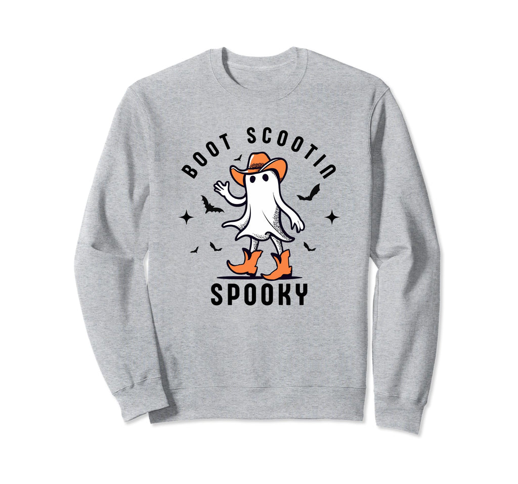 Western Halloween Cowboy Ghost Boot Sweatshirt - Streetwear Style Unisex - T-Shirt, Sweatshirt, Hoodie