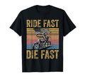 Ride Fast Die Fast Skeleton Biker T-Shirt - Minimalist Print Men Women - T-Shirt, Sweatshirt, Hoodie