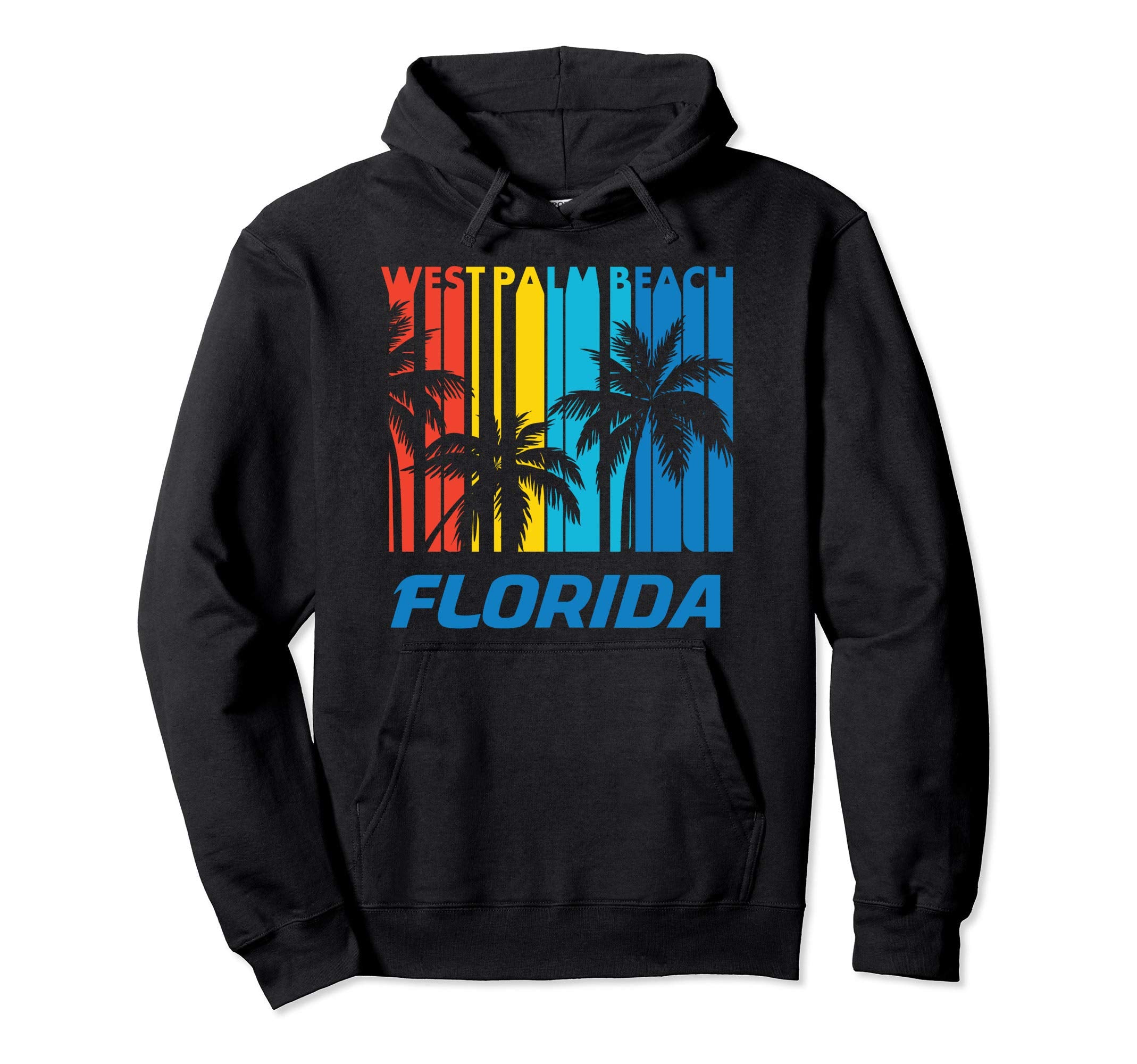 West Palm Beach Florida Palm Trees Hoodie - Minimalist Print for Adults - T-Shirt, Sweatshirt, Hoodie