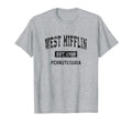 West Mifflin Pennsylvania Pa Sports T-Shirt - Custom Art Print Unisex - T-Shirt, Sweatshirt, Hoodie