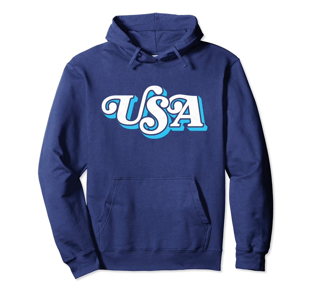 Usa Typography Patriotic 4Th July Hoodie - Casual Everyday Wear Unisex - T-Shirt, Sweatshirt, Hoodie
