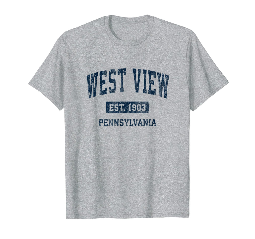 West View Pennsylvania Pa Athletic T-Shirt - Custom Art Print for Adults - T-Shirt, Sweatshirt, Hoodie