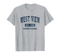 West View Pennsylvania Pa Athletic T-Shirt - Custom Art Print for Adults - T-Shirt, Sweatshirt, Hoodie