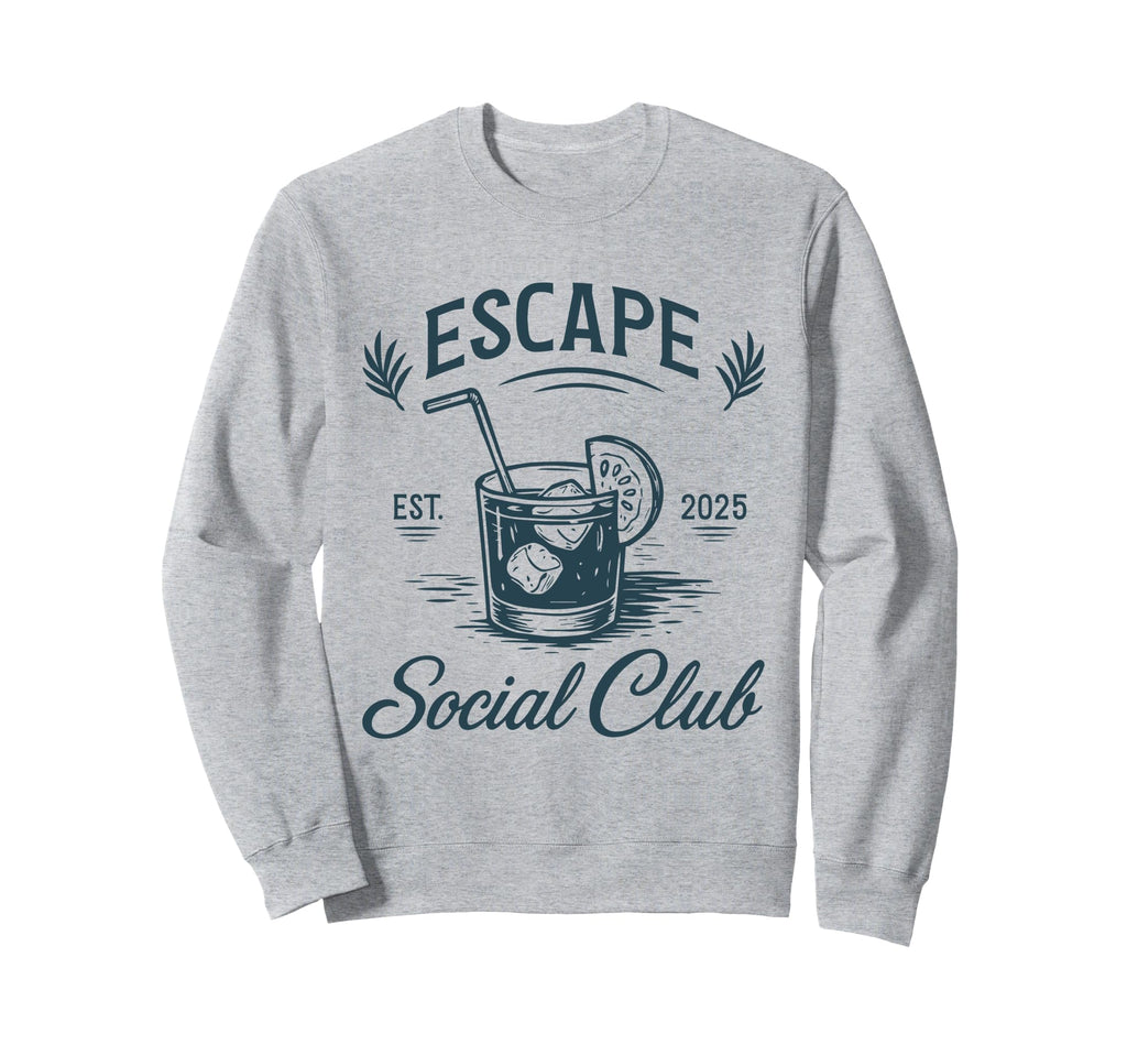 Escape Social Club Island Luxe Sweatshirt - Trendy Graphic Men Women - T-Shirt, Sweatshirt, Hoodie