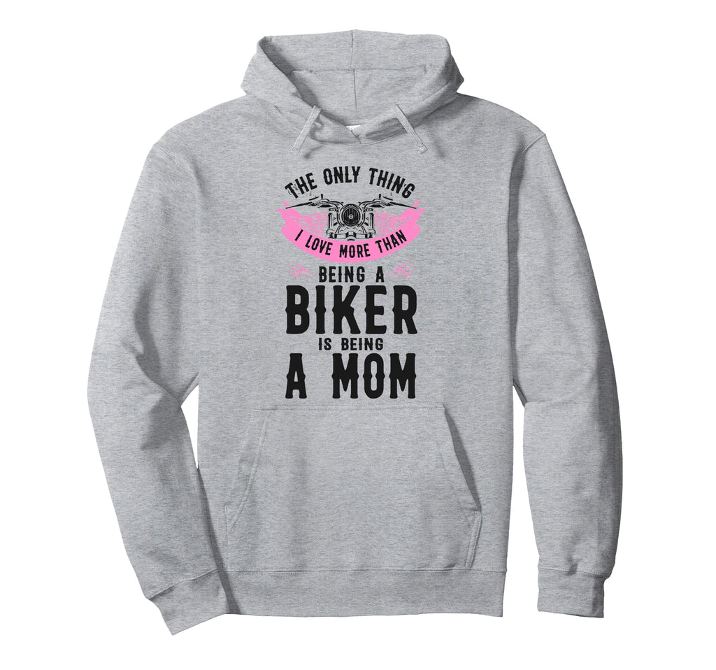 Motorcycle Biker Mom Only Thing I Hoodie - Minimalist Print for Adults - T-Shirt, Sweatshirt, Hoodie