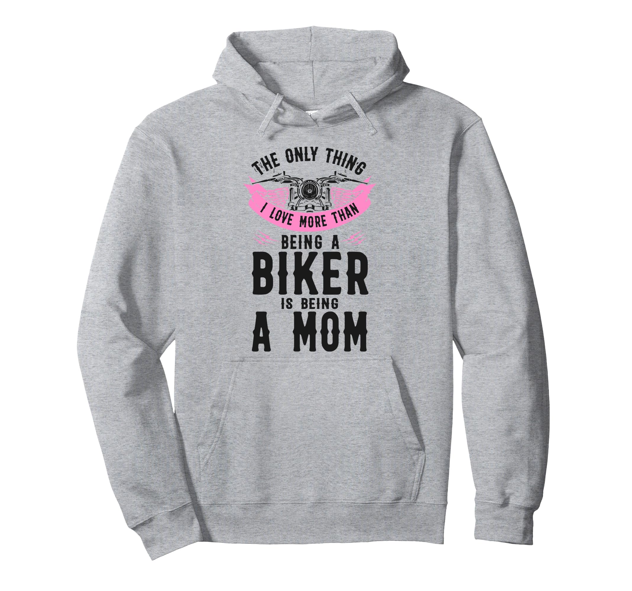 Motorcycle Biker Mom Only Thing I Hoodie - Minimalist Print for Adults - T-Shirt, Sweatshirt, Hoodie