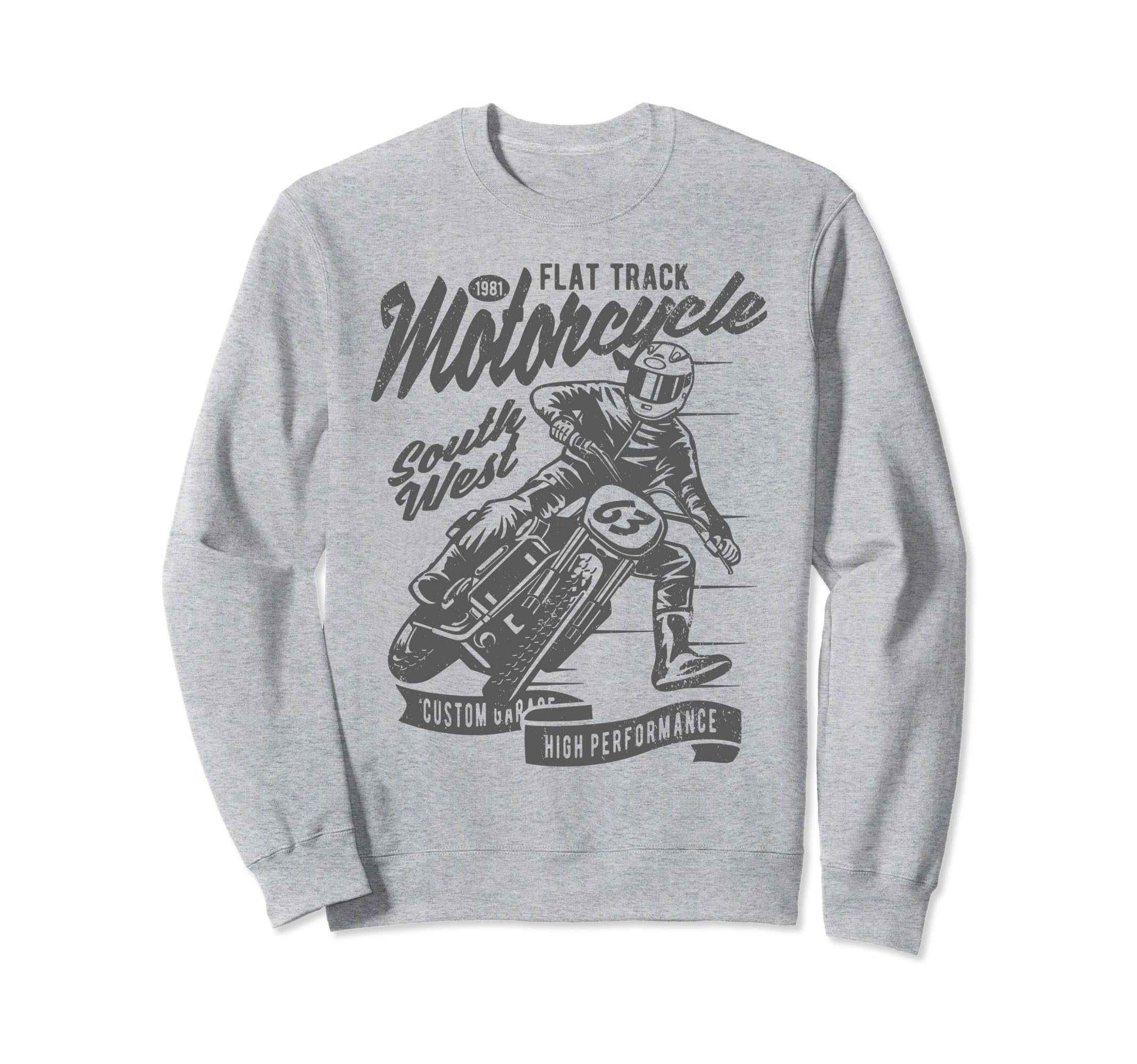 Flat Track Motorcycle Race Sweatshirt - Streetwear Style Men Women - T-Shirt, Sweatshirt, Hoodie