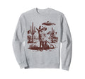 Fox Ufo Western Alien 90S Cowboy Sweatshirt - Casual Everyday Wear Unisex - T-Shirt, Sweatshirt, Hoodie