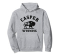Casper Wyoming Cowboy State Bison Hoodie - Graphic Print for Adults - T-Shirt, Sweatshirt, Hoodie