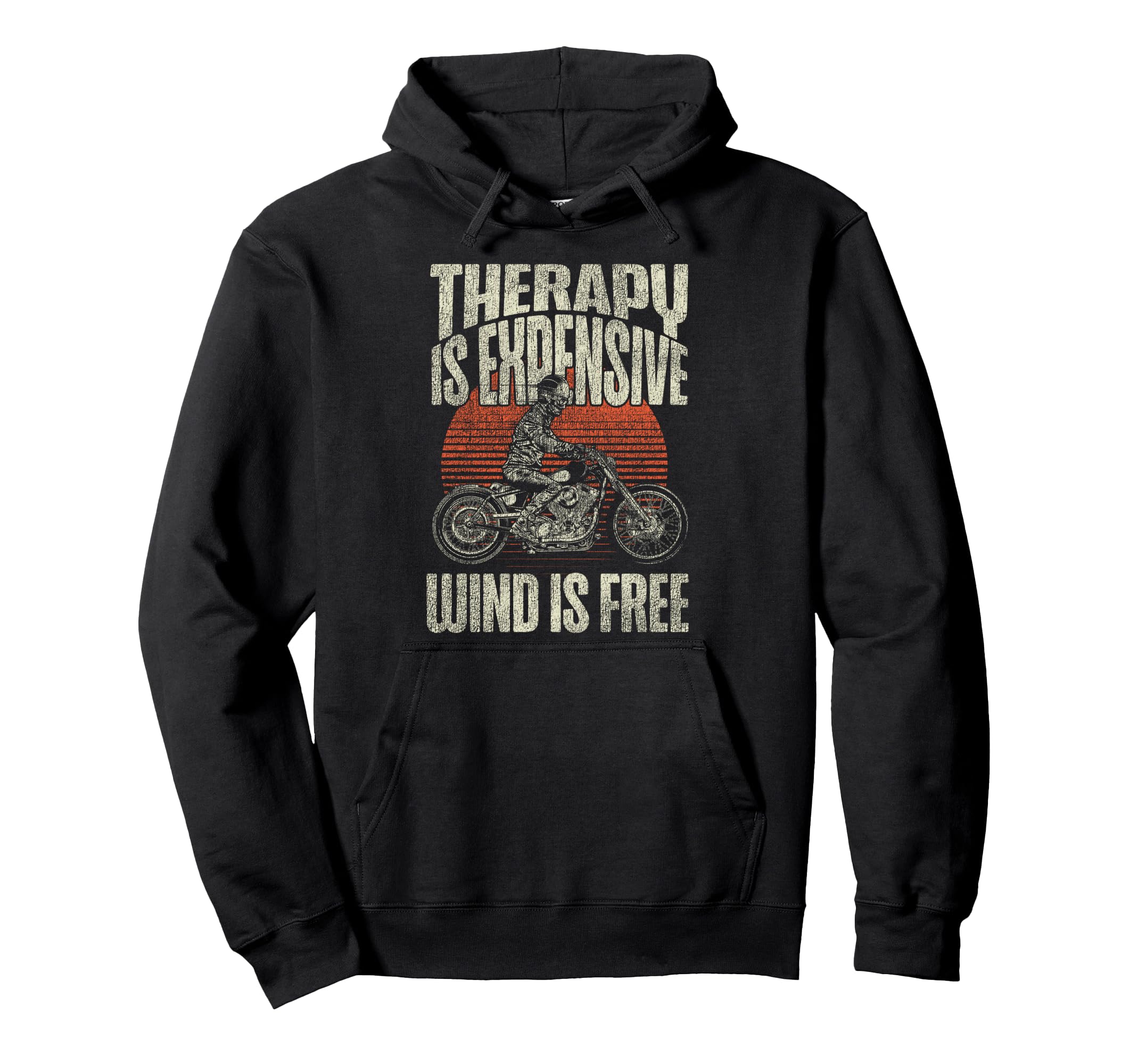 Motorcycle Biker Therapy Is Hoodie - Casual Everyday Wear Men Women - T-Shirt, Sweatshirt, Hoodie